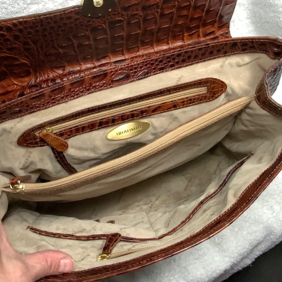 Brahmin Croc Embossed Large Leather Work Bag - Picture 5 of 16